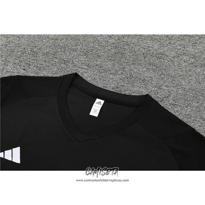 Chandal del Manchester United 2023-2024 Manga Corta Negro - Pantalon Corto